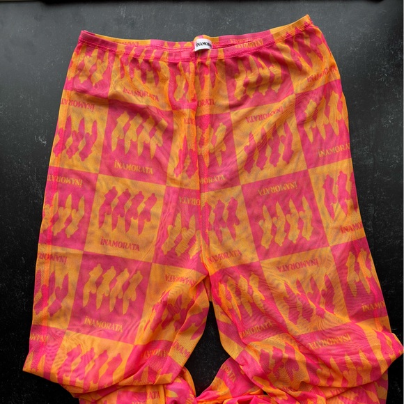 Inamorata Pink Saffron Check Coverup Set in Size M - Picture 6 of 7